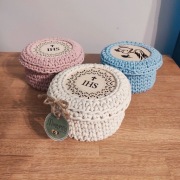 Kuferek koszyk Komunia komunijny handmade IHS Aniołek 