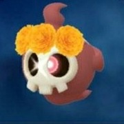 Pokemon Go - Shiny Duskull with Flowers costume.