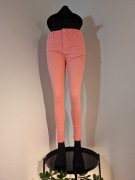 Pudrowe różowe jeansy skinny high waist r.S/M