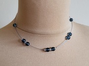 Naszyjnik niebieski – koraliki na lince