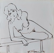 Henryk Płóciennik. Rysunek tuszem 