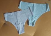 Majtki figi damskie brazyliany dwupak cieliste i miętowe nowe