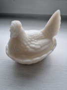 Średnia kurka prl kura  biała  bomboniera 