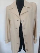 camelowy trencz płaszczyk nicole collection ecru kremowy rozmiar 40