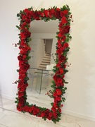 Lustro w kwiaty czerwone 