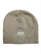 Kremowa beżowa Czapka Zimowa Helly Hansen haftowane logo