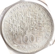 FRANCJA 100 franków 1982, KM# 951.1, AU, srebro 900