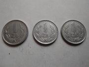 MONETY POLSKIE 3 szt. 1 ZŁOTY 1985 FISCHER OB 038