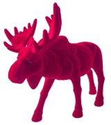 DUŻY CZERWONY RENIFER 28 cm DEKORACJA OZDOBA ŚWIĄTECZNA Figurka