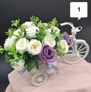Wiązanka biała na grób dziecka rowerek 2 wzory kameliasklep 