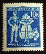 10 K + 20 K (koron). Böhmen und Mähren. Pełny stempel. 1944 r