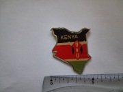 Magnes na lodówkę  - 473g. KENIA Afryka Metalowa mapa