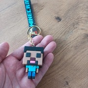 Brelok Zawieszka Minecraft Steve Creeper Czarny