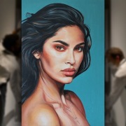 VIBRAMY Obraz olejny – "Bogini" ręcznie malowany | 60x90cm | unikat