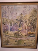 Obraz z 1946 roku. Olej na desce. Rama w dobrym stanie.