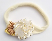 Opaska do włosów urodziny wesele roczek róża handmade