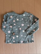 6. Szara bluzka na długi rękaw w gwiazdki rozmiar 86/92