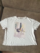 KOSZULKA BIAŁA Z KRÓTKIM RĘKAWEM DESTINATION (ROZMIAR 146/152)