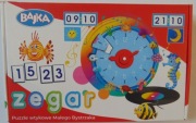 Puzzle wtykowe Małego Bystrzaka ZEGAR nauka godzin Bajka