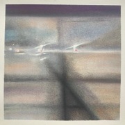 "Podróż III" - rysunek wykonany suchymi pastelami, format 21x21cm