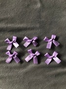 Spineczki do włosów kokardki fioletowe małe zestaw 6szt vintage