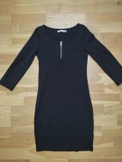 sukienka długi rękaw czarna Sinsay XS