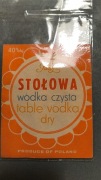 Etykieta, nalepka: stołowa wódka czysta z PRL.