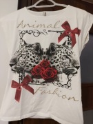 Śliczna biała bluzka, piękny trykot, rozmiar S