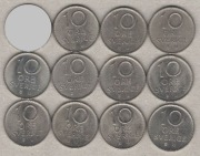Szwecja 10 ore 1963 - 1973 15 mm na sztuki 50 gr/szt - patrz opis