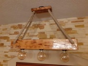 Lampa drewniana wisząca nowa