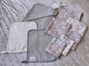 Bambusowa wyprawka, zestaw 9 szt., SZARY, ręczniki,pieluszki,otulacz