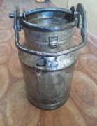 Stara bańka kanka na mleko metalowa 10L PRL ozdoba