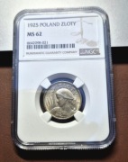 II RP - 1 złoty 1925 - NGC MS62