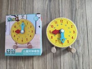 zegar drewniany do nauki godzin i minut dla dzieci