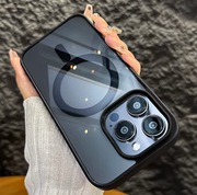 Etui MagSafe do iPhone – przezroczyste, silikonowe, z kolorową ramką