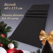 Bieżnik obrus czarny WD/UV