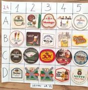 Podkładki, podstawki pod piwo po 2 zł zestaw za 35 zł, Nr24 cały świat 