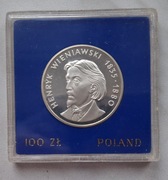 Srebrna moneta 100 zł z 1979 r. - Henryk Wieniawski