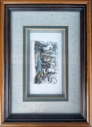 Obraz 3D Anton Pieck 16x22 cm Kataryniarz Scena Rodzajowa Vintage Holandia