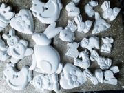 25 szt duże figurki zając do malowania z gipsu 