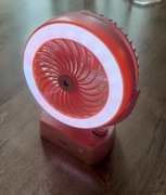 Wentylator na  USB z funkcją lampki, plaża, namiot
