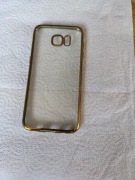 ETUI BEZBARWNE brzeg złoty do S 7 EDGE 