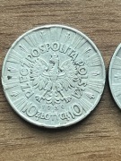Monety 10 zł Piłsudski 1939 i 1935