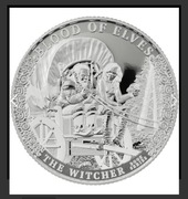 500 Franków Krew Elfów - Wiedźmin BU  1 oz Ag 9999  moneta srebrna 1 uncja 