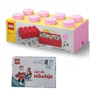 LEGO 40041738 Pojemnik na klocki 4x2 jasnoróżowy GRATIS LIST DO MIKOŁAJA
