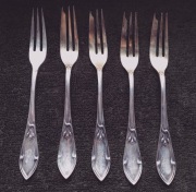  Przedwojenne widelczyki srebrne 5 szt secesja 