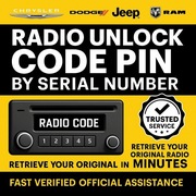 Kod radia Chrysler / Dodge / Jeep / Ram – szybka cyfrowa aktywacja PIN