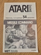 ATARI 2600 MISSILE COMMAND  INSTRUKCJA GRY 1983r
