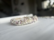 Wianek z suszonych i stabilizowanych kwiatów Komunia 