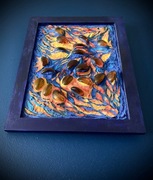 Obraz z lampkami LED | Dekoracja handmade, sztuka nowoczesna